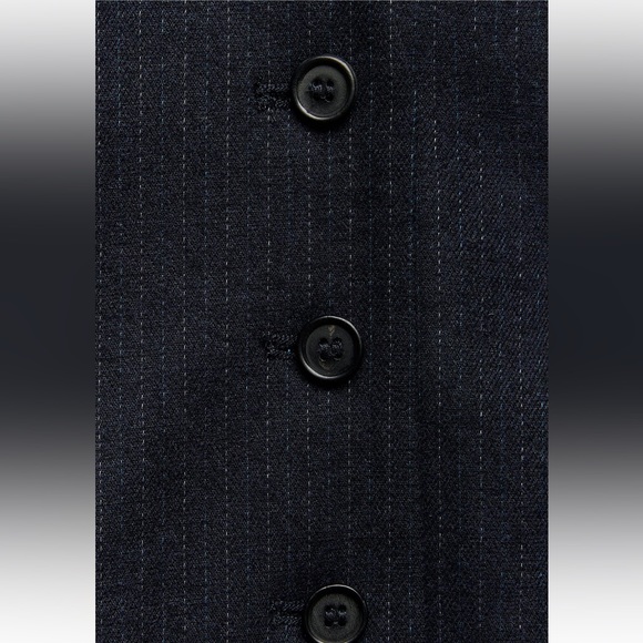 Zara NWT Wool Blend Pinstripe Vest ZW Collection - Picture 10 of 12